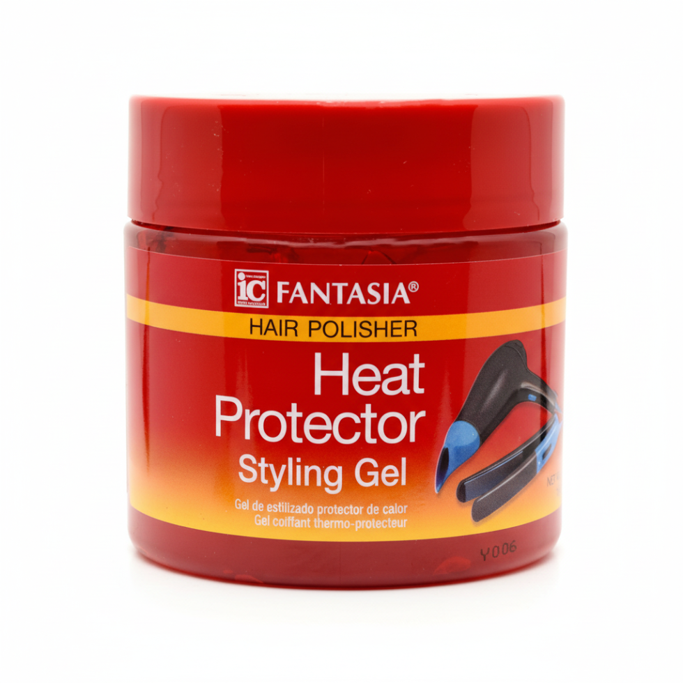 Fantasia IC hair polisher heat protector styling gel 454g smooth protect shine hair gel for frizz free heat styled sleek shiny hairstyles