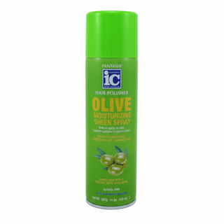 Fantasia IC olive sheen spray 548ml alcohol free hair shine spray frizz control lightweight glossy finish for smooth shiny healthy hair