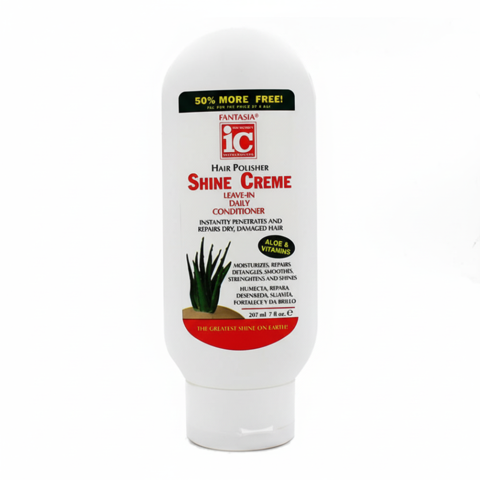 Fantasia IC hair polisher shine creme leave in daily conditioner 207ml hydrating smoothing shine enhancing leave in for soft manageable healthy hair