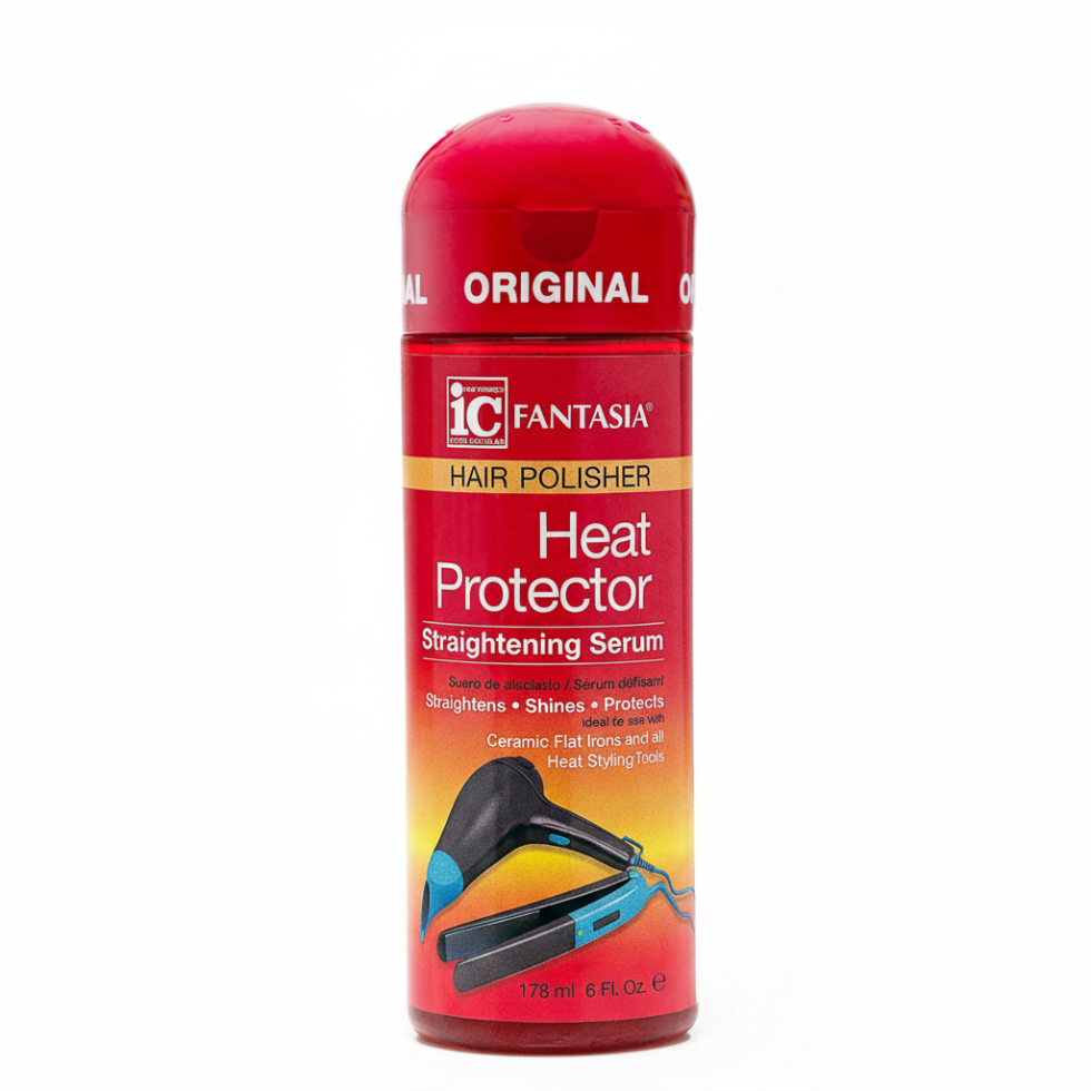 Fantasia IC hair polisher heat protector straightening serum smooth shiny hair heat protection anti frizz styling serum for silky straight styles