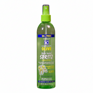 Fantasia IC hair polisher olive firm hold spritz hairspray 295ml 24hr shine long lasting hold hair spray for smooth sleek frizz free styles