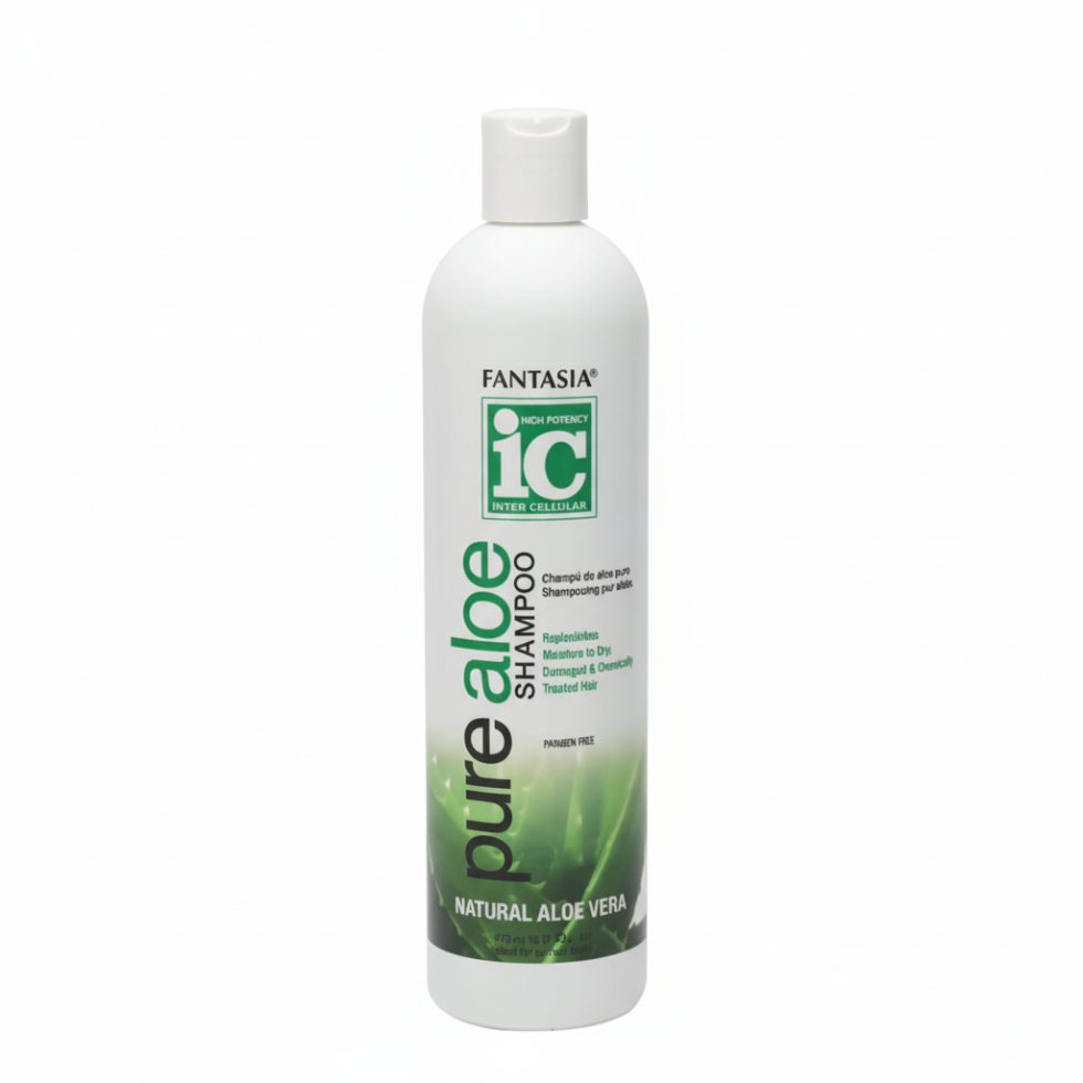 Fantasia IC pure aloe shampoo 473ml hydrating nourishing gentle hair cleanser for soft smooth shiny healthy hair