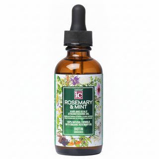 Fantasia IC rosemary and mint hair and scalp strengthening oil 2oz for growth nourishment shine and healthy strong hair