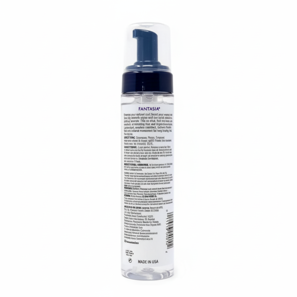 Fantasia frizz buster styling foam 251ml curl defining anti frizz mousse for smooth soft shiny defined curls and waves