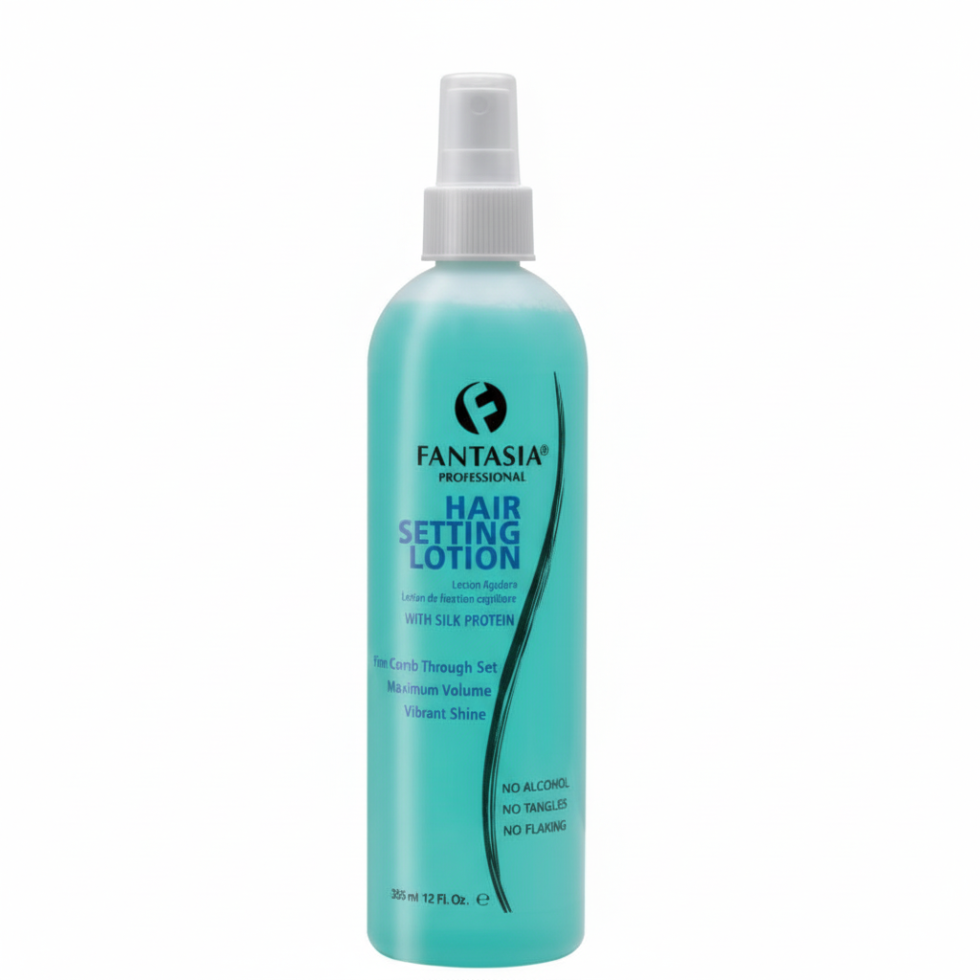 Fantasia professional hair setting lotion 355ml for smooth hold shine and frizz control styling and roller set hair care
