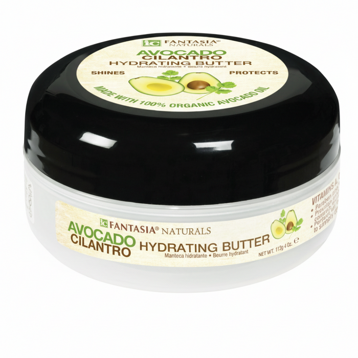Fantasia IC naturals avocado cilantro hydrating butter 113g deep moisturizing anti frizz hair butter for soft smooth shiny healthy hair