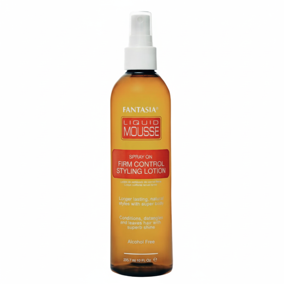 Fantasia IC liquid mousse spray on 295ml firm hold styling lotion for smooth shiny frizz free long lasting hair styles