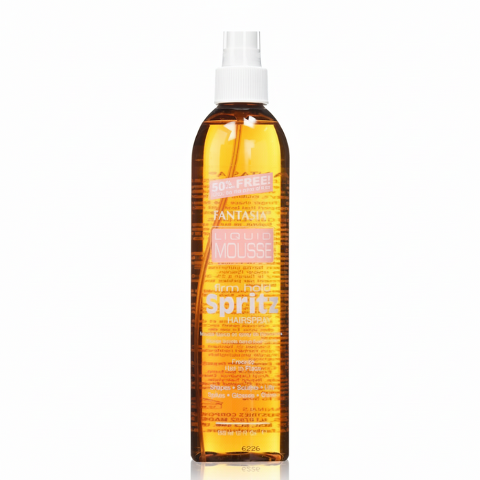 Fantasia IC liquid mousse firm hold spritz 296ml extra hold frizz control styling spray for smooth shiny long lasting hair