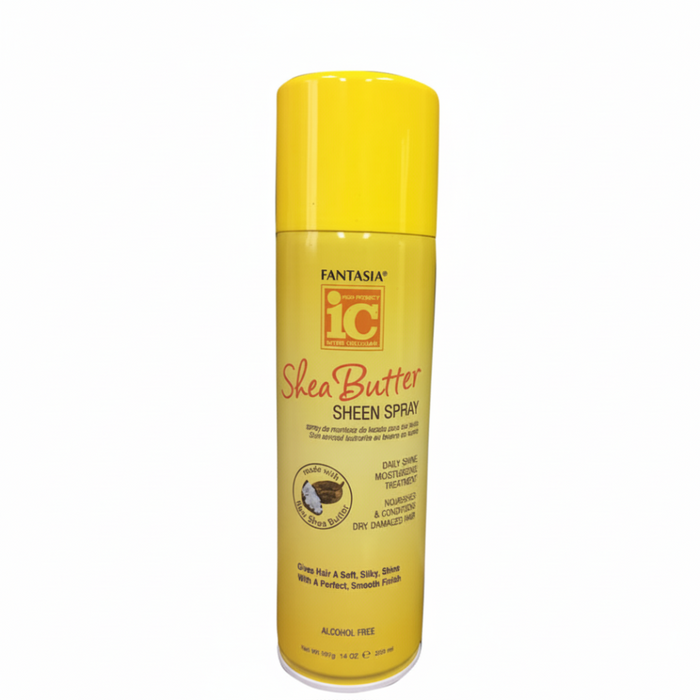 Fantasia IC shea butter sheen spray 556ml hydrating shine strengthening hair spray for soft silky smooth healthy hair