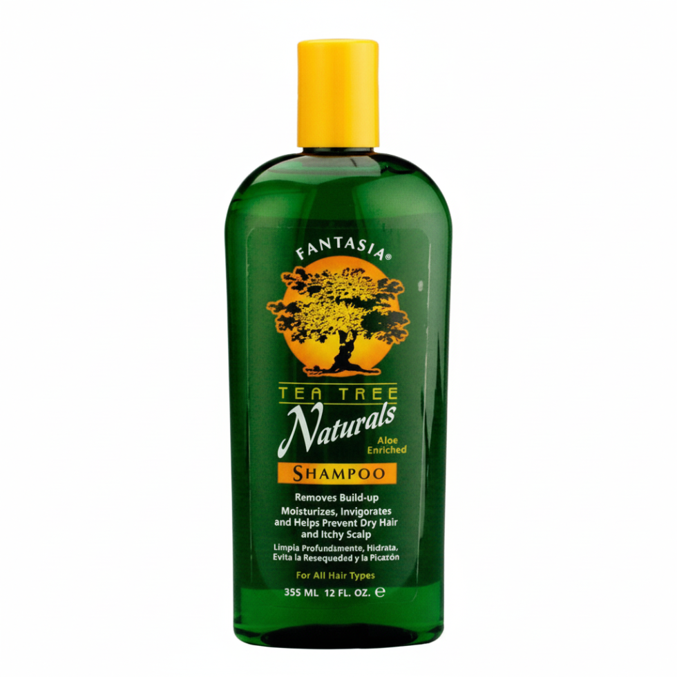 Fantasia tea tree naturals aloe enriched shampoo 12oz hydrating refreshing scalp cleansing hair care for soft healthy hair