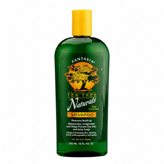 Fantasia tea tree naturals aloe enriched shampoo 12oz hydrating refreshing scalp cleansing hair care for soft healthy hair
