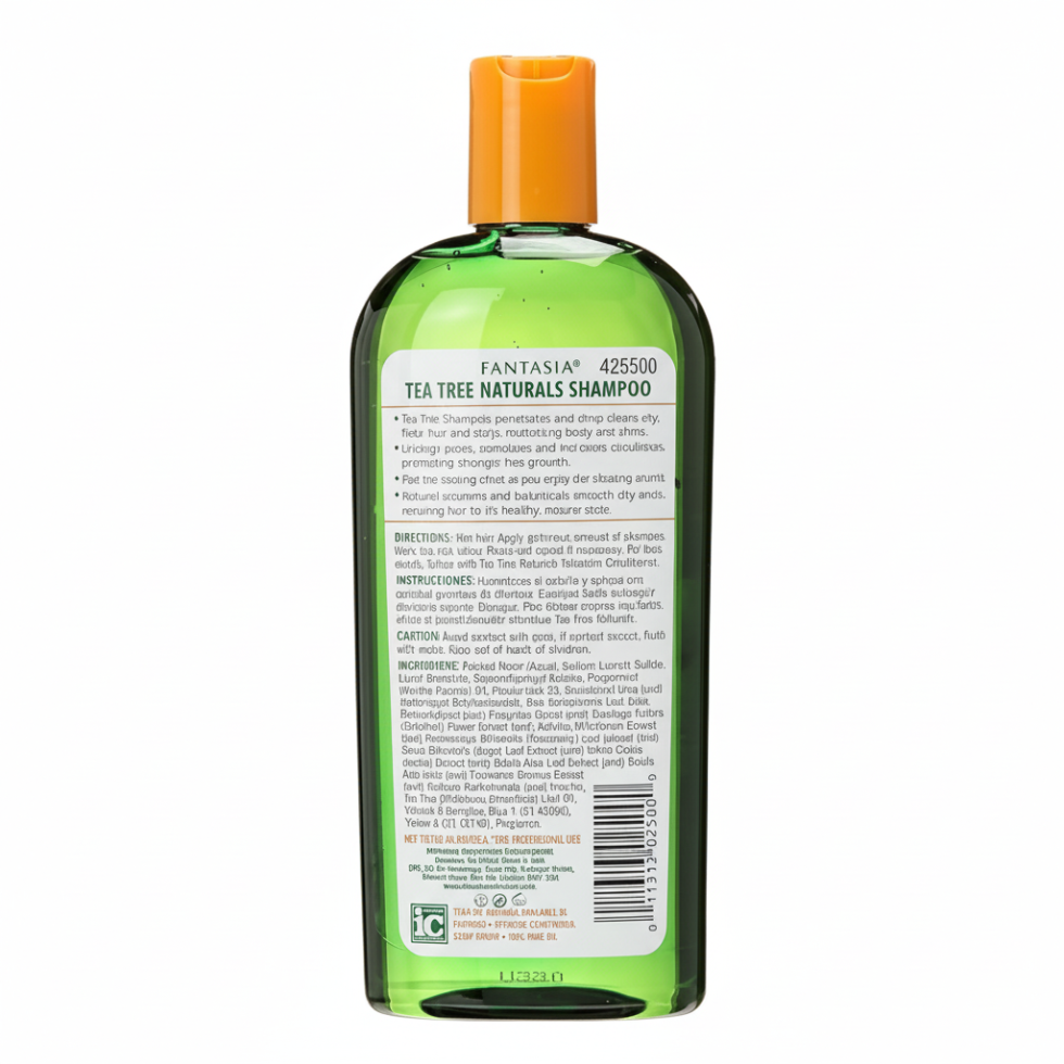 Fantasia tea tree naturals aloe enriched shampoo 12oz hydrating refreshing scalp cleansing hair care for soft healthy hair