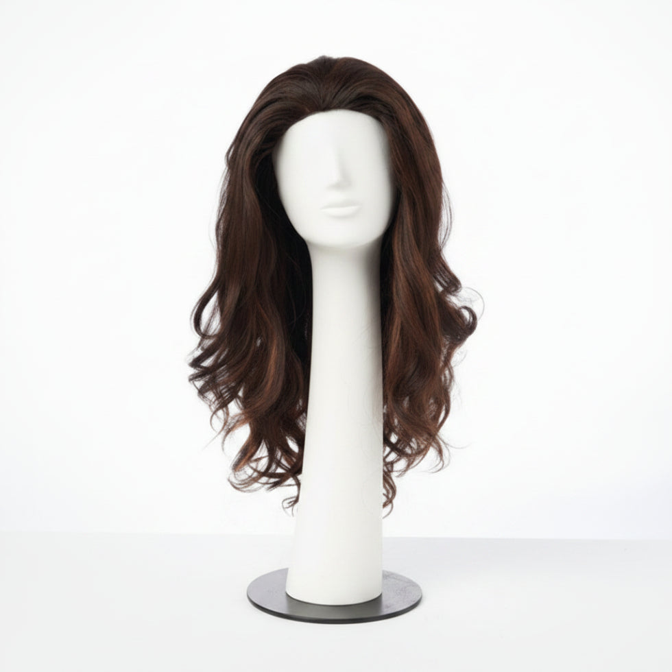 feme outre converti cap slaycation 26 inch 2t1/30 dark brown auburn half wig afro straight texture wig product