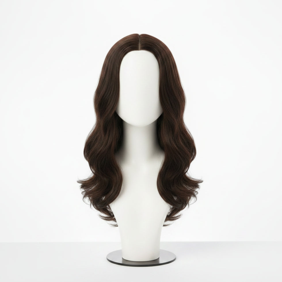 feme outre converti cap slaycation 26 inch shade 2 dark brown half wig afro straight texture wig product
