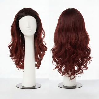 feme outre converti cap slaycation 26 inch drredvelvet red velvet half wig afro straight texture wig product