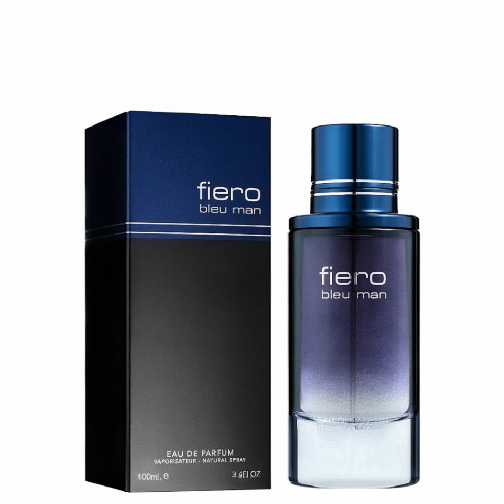Fiero Bleu Man Eau de Parfum 100ml bold masculine long lasting fragrance bottle for men