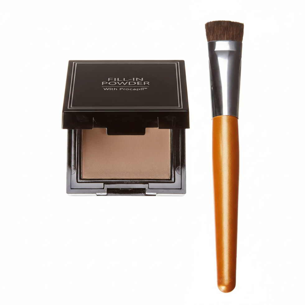 fill in powder with procapil pack of 3 light brown hair thickening powder hair loss concealer grooming
