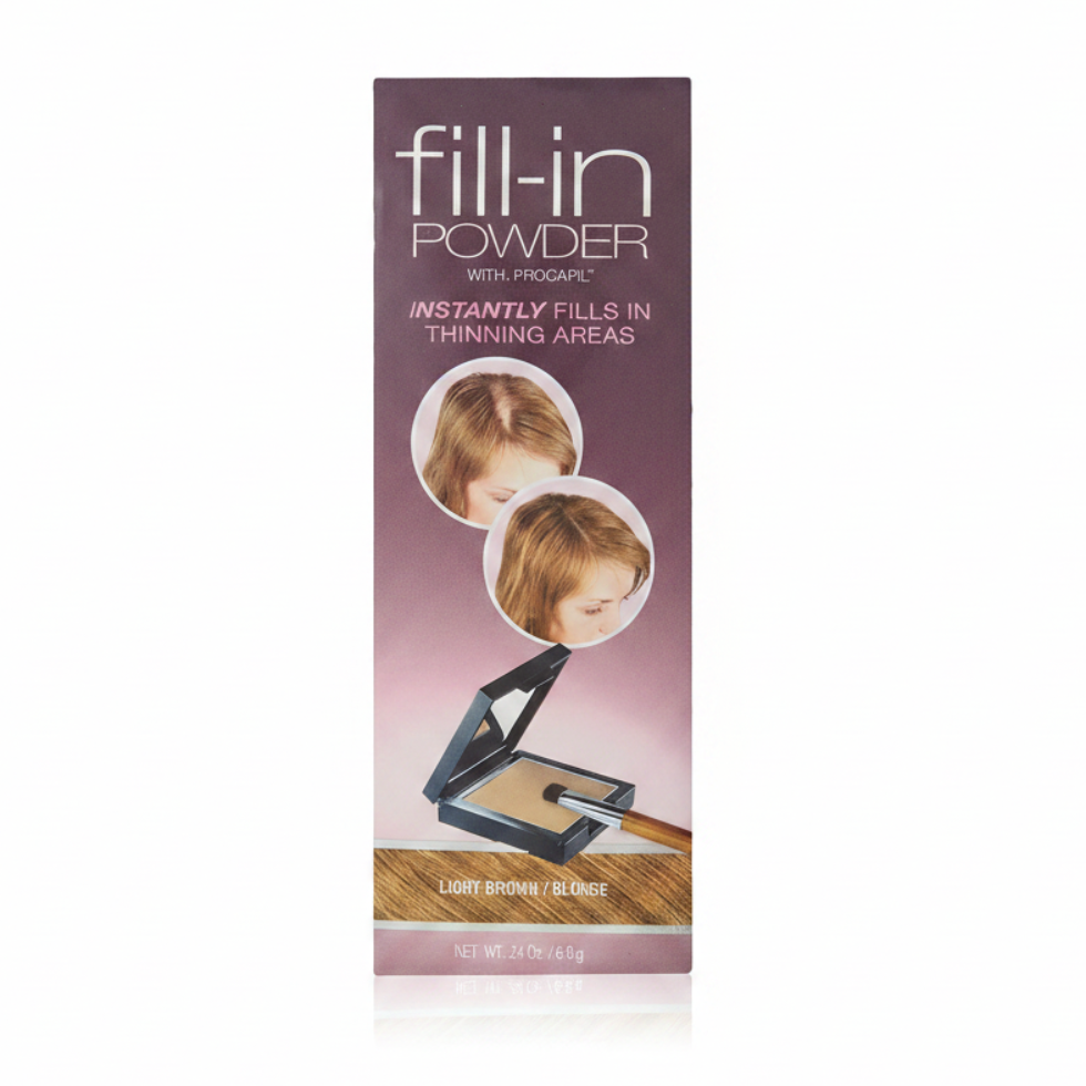 fill in powder with procapil pack of 3 light brown hair thickening powder hair loss concealer grooming