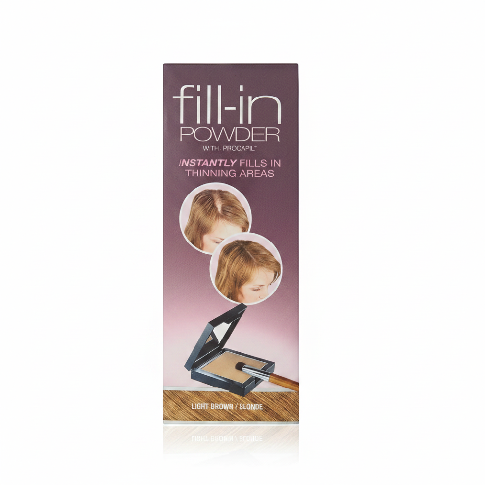 fill in powder with procapil pack of 3 light brown blonde hair thickening powder hair loss concealer