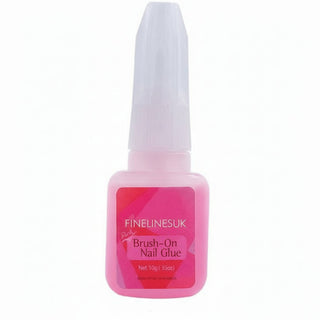 fine line brush on pink nail glue 10g strong quick dry nail adhesive for artificial nails
