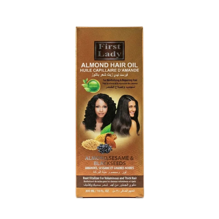 First Lady herbal almond hair oil 300ml for strong smooth shiny healthy hair care