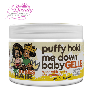Fro Babies Puffy Hold Me Down Baby Gelle 12oz | Soft Hold Curl & Edge Styling Gel