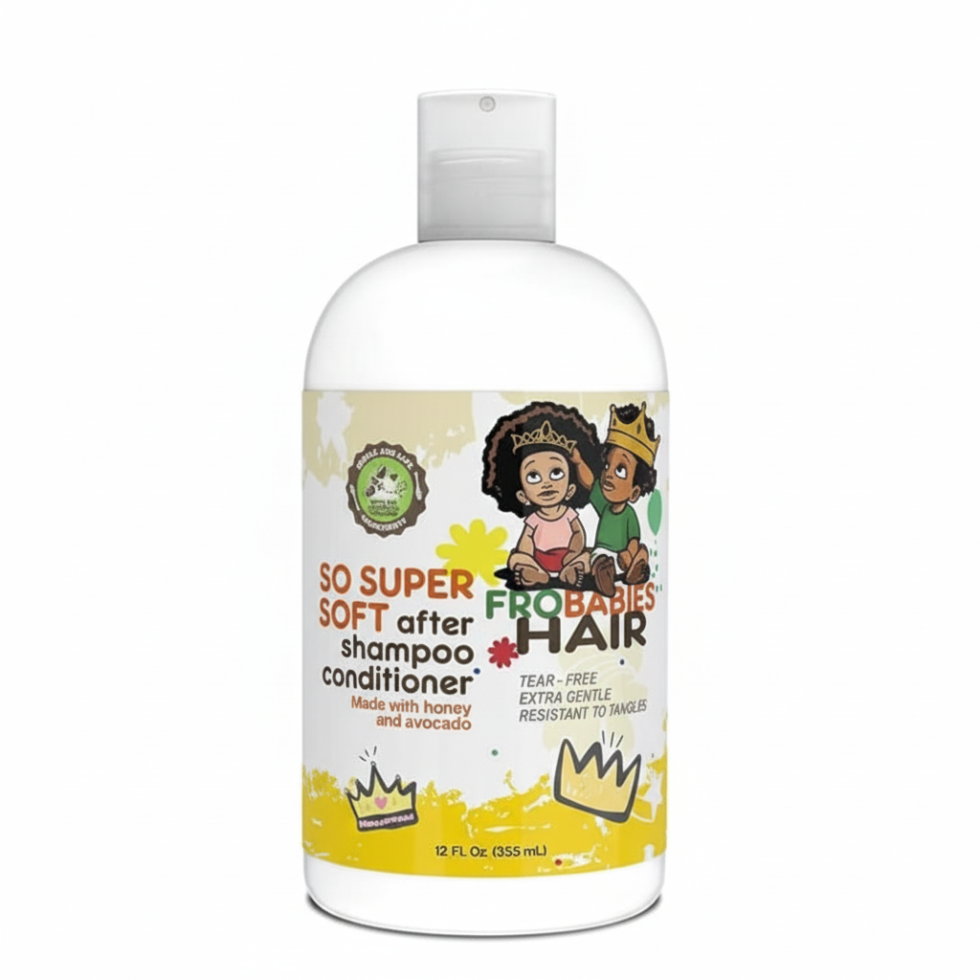 Fro Babies So Super Soft After Shampoo Conditioner 12oz deep conditioning detangling kids curly hair soft smooth manageable