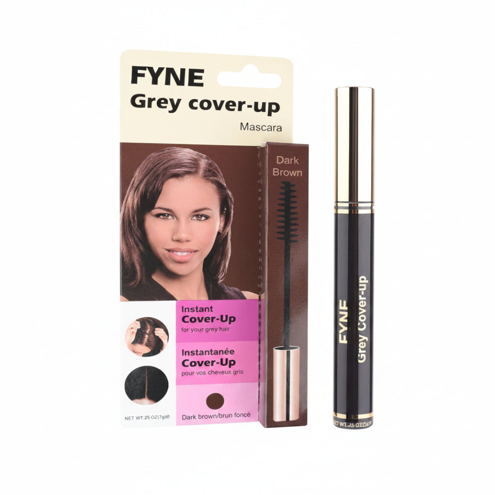 fyne grey cover up mascara dark brown instant root touch up grey coverage hair product auburn shade