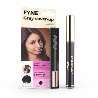 fyne grey cover up mascara jet black instant root touch up grey coverage hair product auburn shade