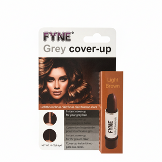 Fyne light brown grey cover up stick 888-06 for instant root touch up and natural grey hair coverage