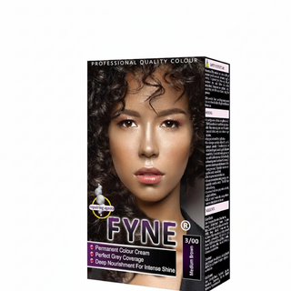 Fyne medium brown 3/00 permanent hair colour treatment for long lasting vibrant grey coverage and shine
