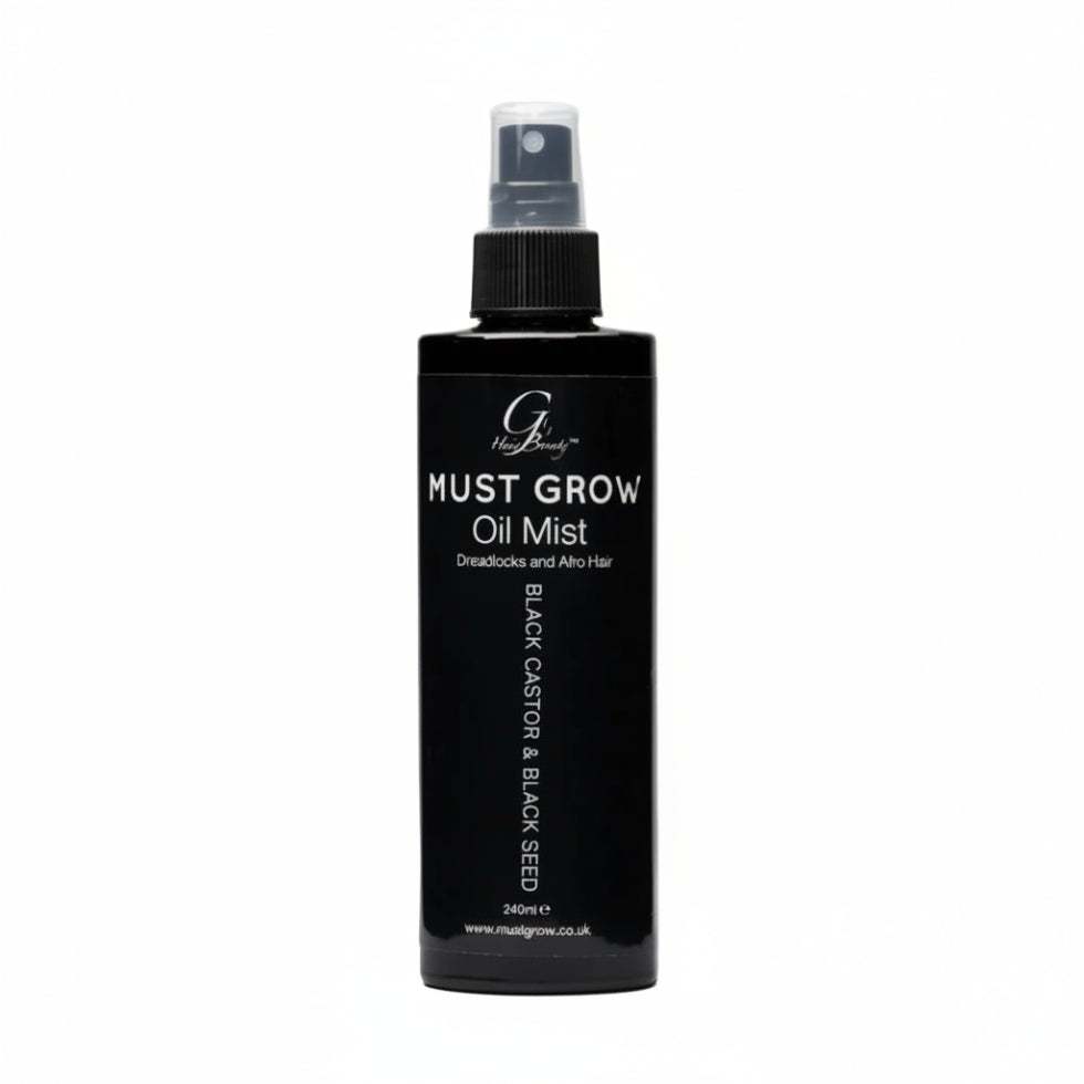G’s hair beauty must grow oil mist 240ml with black seed and black castor for hair growth strength and scalp nourishment care