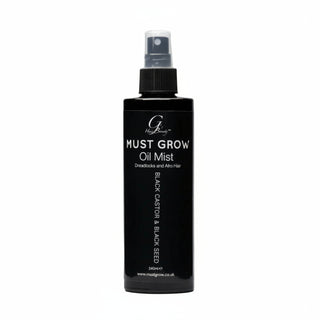 G’s hair beauty must grow oil mist 240ml with black seed and black castor for hair growth strength and scalp nourishment care