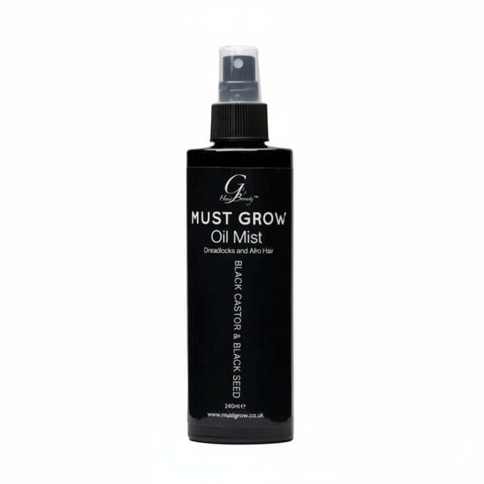G’s hair beauty must grow oil mist 240ml with black seed and black castor for hair growth strength and scalp nourishment care