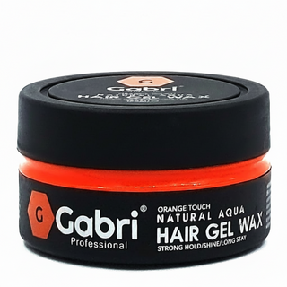 Gabri professional aqua hair gel wax orange touch 150ml strong hold flexible styling wax with natural shine and orange fragrance