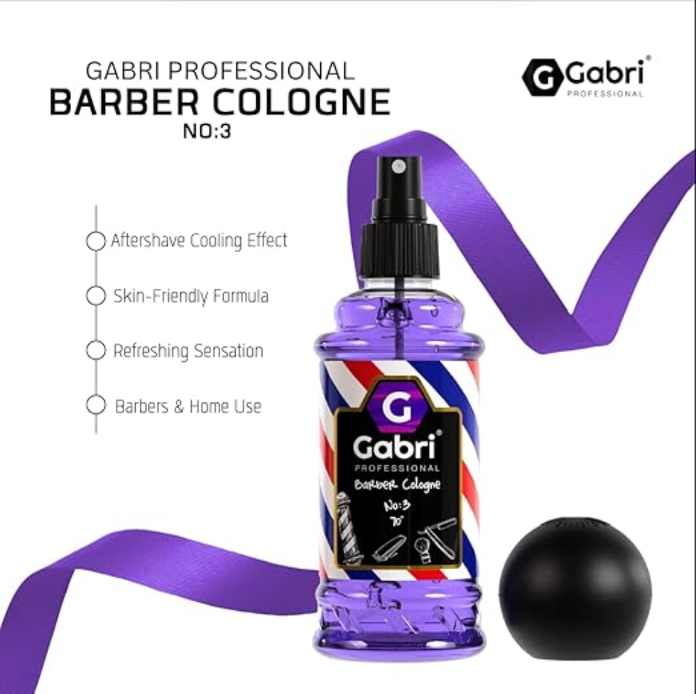 Gabri barber cologne no 3 159ml warm vanilla tonka spice aftershave cologne for men refreshing barbershop fragrance