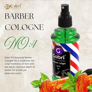 Gabri barber cologne no 4 159ml mint amber aftershave cologne refreshing cooling barbershop fragrance