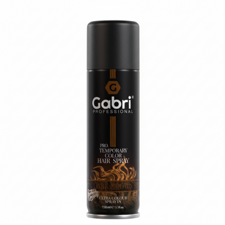 Gabri pro temporary hair colour spray dark brown 150ml instant vibrant washable red hair dye spray
