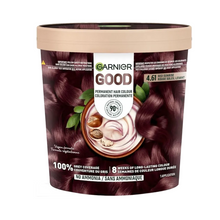 Garnier 4.61 red sunrise permanent hair dye red brown shade grey coverage shiny salon finish hair