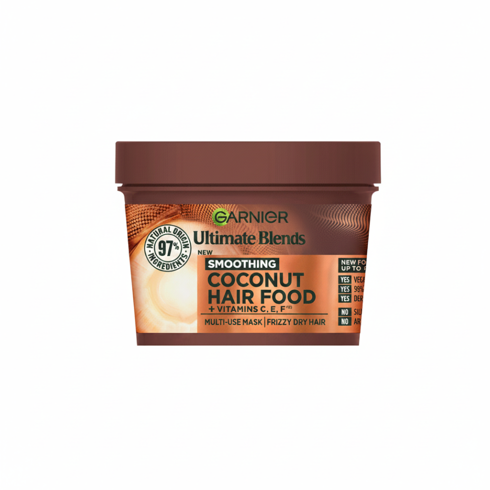 garnier coconut macadamia hair food mask 400ml 3 in 1 frizz control smooth soft shiny curly hair

