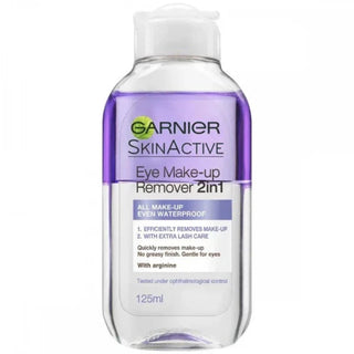 garnier eye makeup remover 125ml waterproof gentle cleanser lash care non greasy clean eyes
