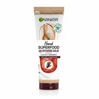 garnier hand superfood cocoa hand cream 75ml repairing nourishing dry cracked hands soft smooth

