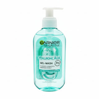 garnier hyaluronic aloe gel wash 200ml hydrating face cleanser fresh smooth skin

