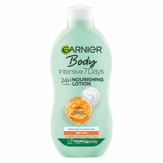 garnier intensive 7 days mango body lotion 400ml nourishing hydrating soft smooth skin long lasting moisture
