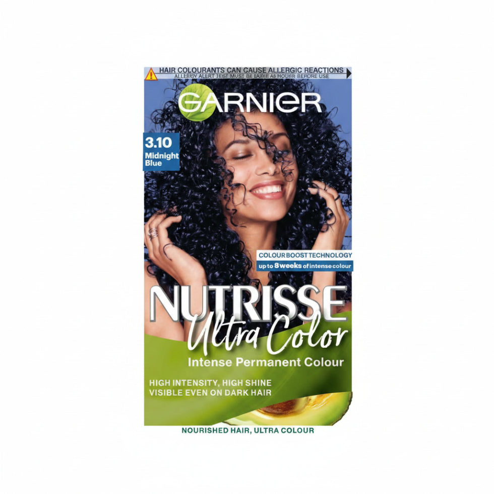 garnier nutrisse ultra color 3.10 midnight blue intense permanent blue black hair dye product