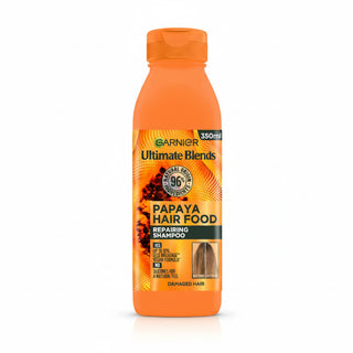 garnier papaya hair food shampoo 350ml repairing nourishing soft shiny healthy hair
