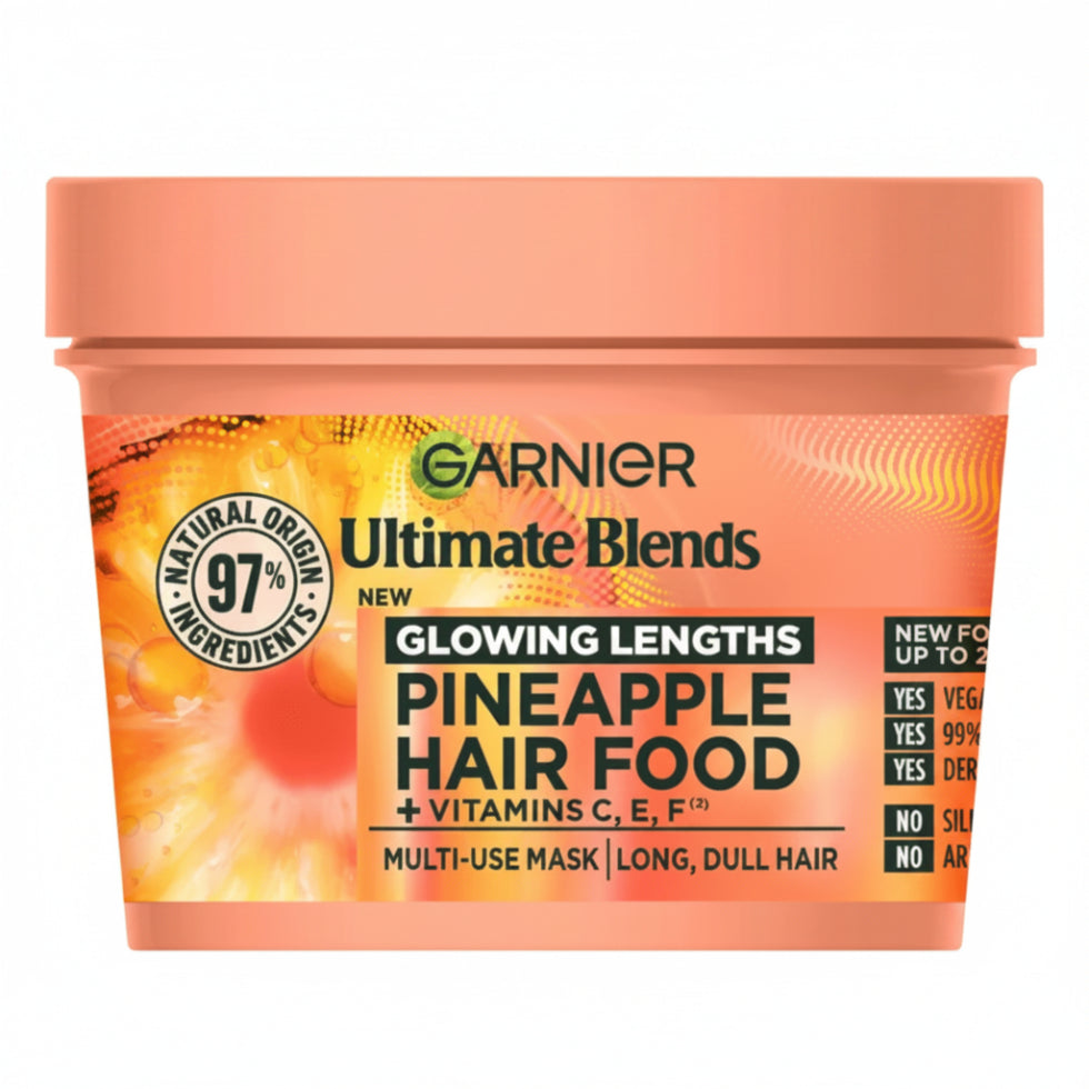 garnier pineapple amla hair food 3in1 mask 400ml for hydrated smooth frizz free shiny soft healthy long hair