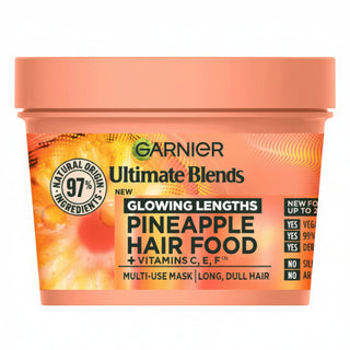 garnier pineapple amla hair food 3in1 mask 400ml for hydrated smooth frizz free shiny soft healthy long hair