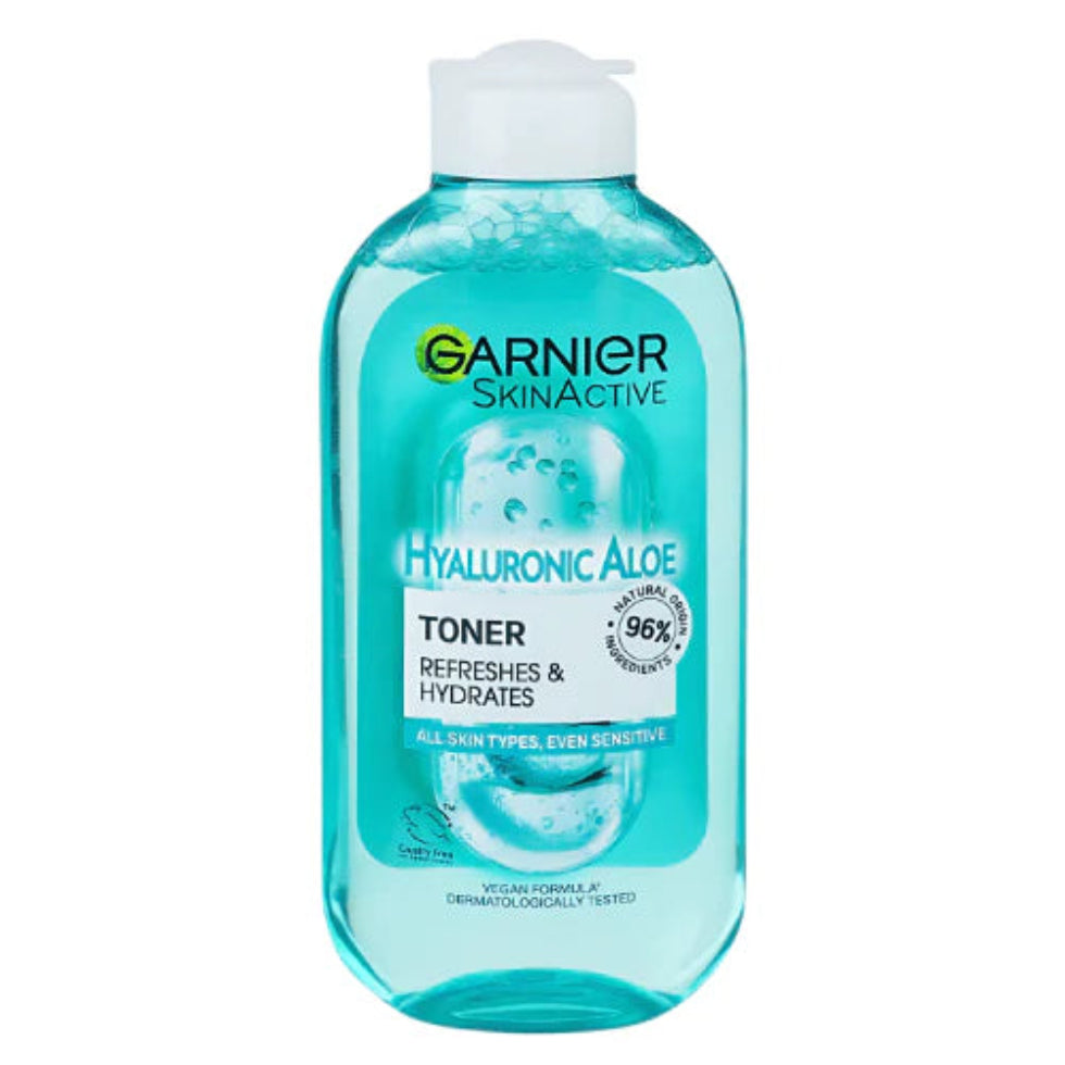 garnier hyaluronic aloe toner 200ml hydrating soothing refreshing skin clear glowing complexion
