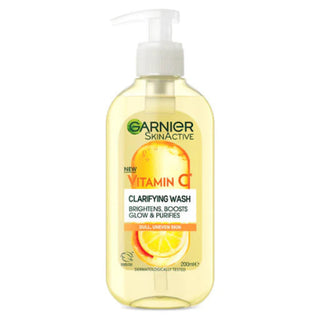 garnier vitamin c clarifying face wash 200ml brightening cleanser glowing clear skin
